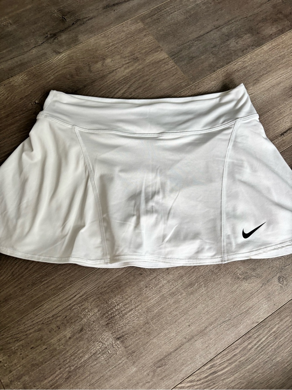 Nike White Women's Tennis Skort with Black Swoosh